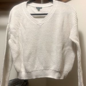 Beautiful White and Gold Cropped Sweater